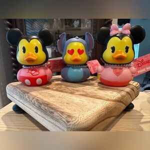 Disney Mickey, Minnie Mouse & Stitch, Valentine, Rubber Ducks Bath Toys